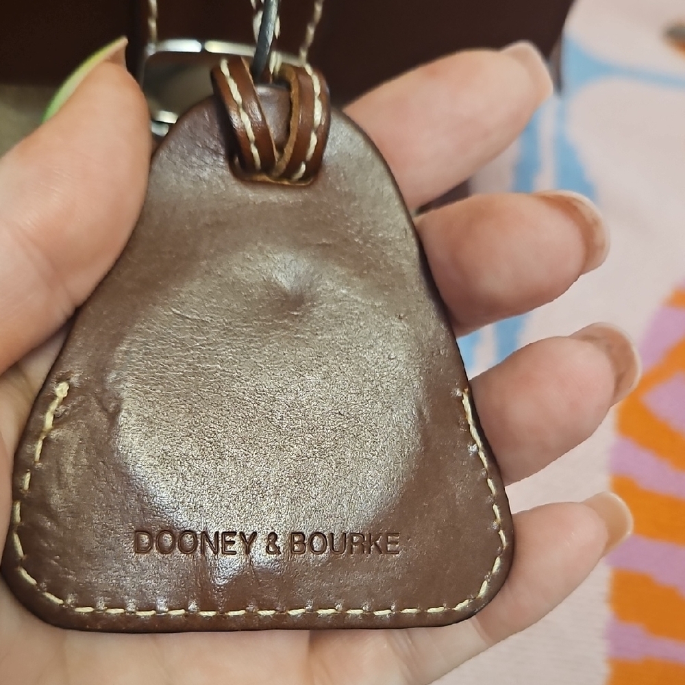 Dooney & Bourke Stylish Beige Fabric and Brown Leather Handbag - Picture 10 of 16